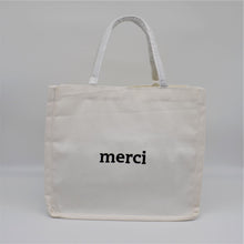 Load image into Gallery viewer, Canvas Merci Printing Tote Bag WHITE
